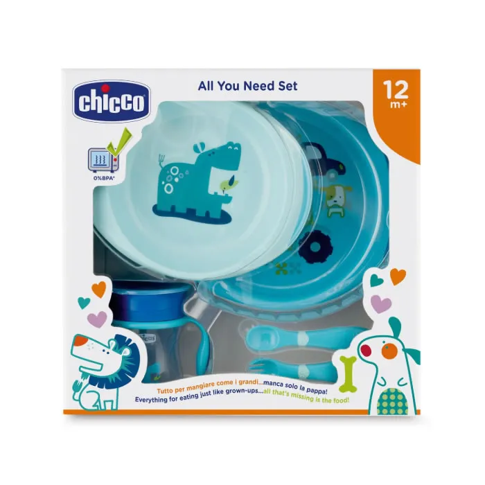 Chicco All You Need 12m+ Set Blu 5 Pezzi