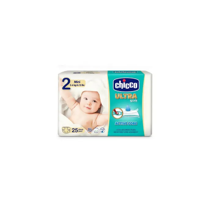 Pannolini Chicco Ultra Soft Newborn 3-6Kg 25 Unità