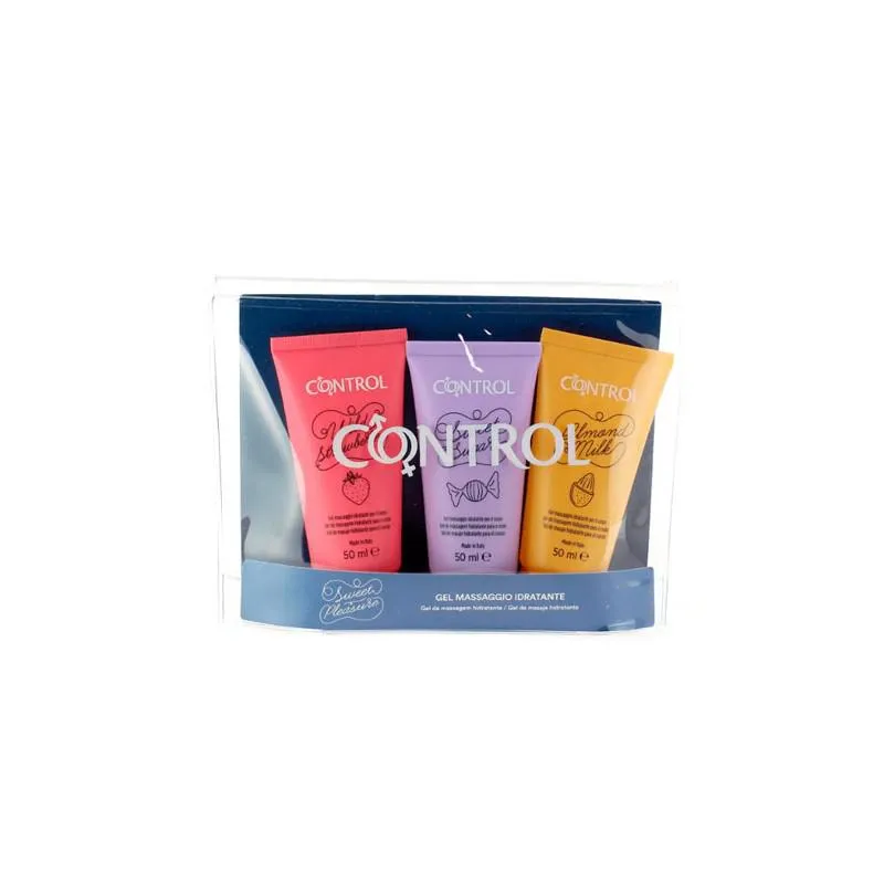 Control Sweet Pleasure Kit da viaggio Gel da massaggio 3x 50 ml
