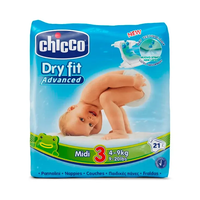Pannolino Chicco Airy Midi 4-9 kg taglia 2