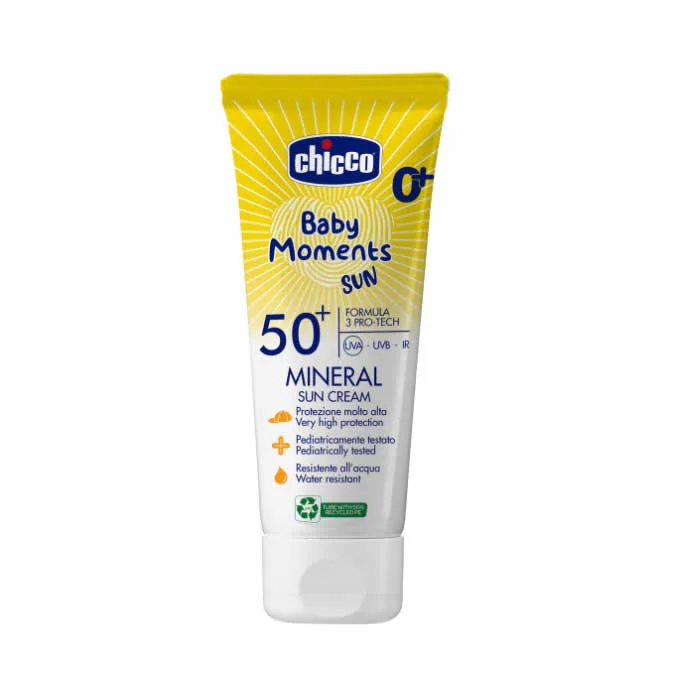Chicco Baby Moments Mineral Sun Cream Spf50+ 0+ 75ml