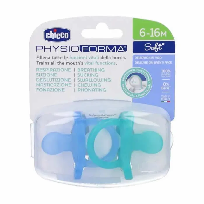 Sucette Physio Soft Silicone Bleu 6-12M