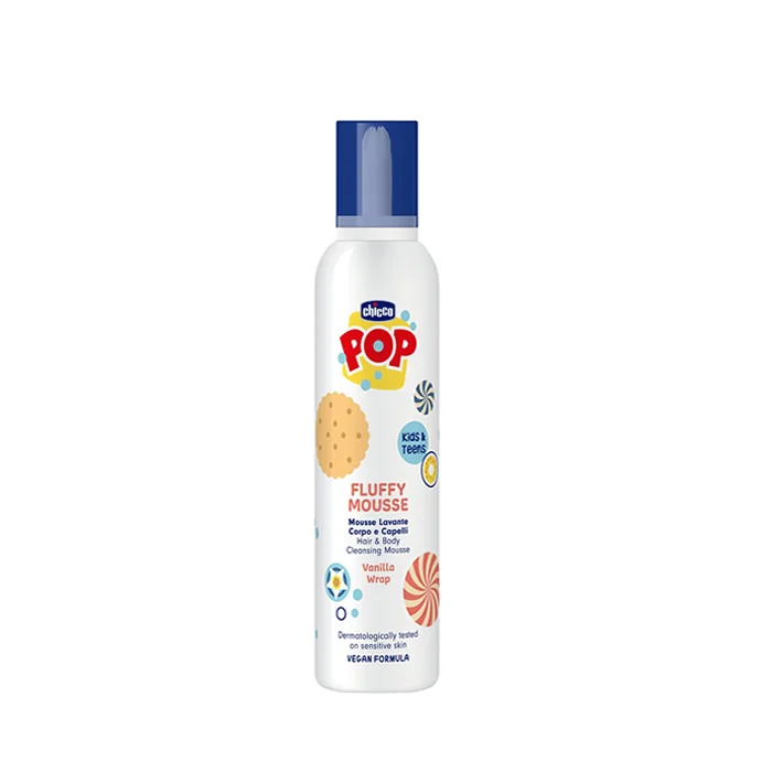 Chicco Pop Mousse Detergente Vaniglia Corpo e Capelli 200ml