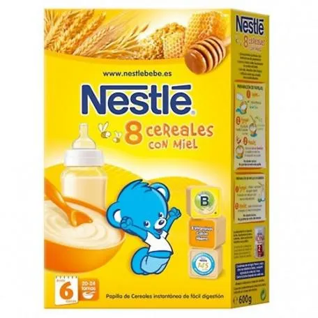 Nestlé 8 Cereali, Miele e Bifidus Porridge 600g