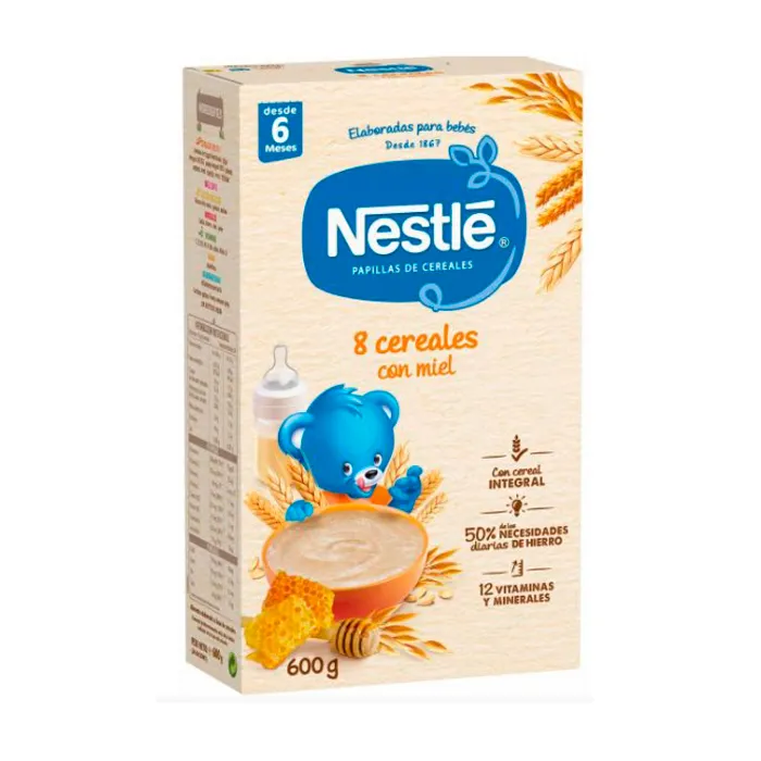 Nestlé Papilla 8 Cereali con Miele e Bifidus 600g