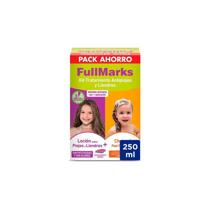 Kit anti-pidocchi Fullmarks Lotion 100ml Shampoo 150ml