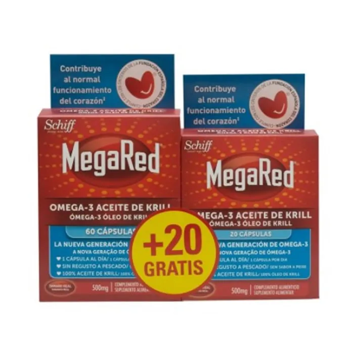 MegaRed Omega 3 Krill Oil 60+20 Capsule