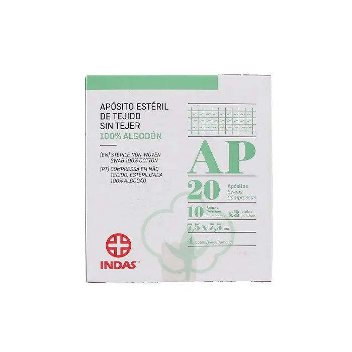 Medicazione sterile Indas 7,5×7,5cm 20U