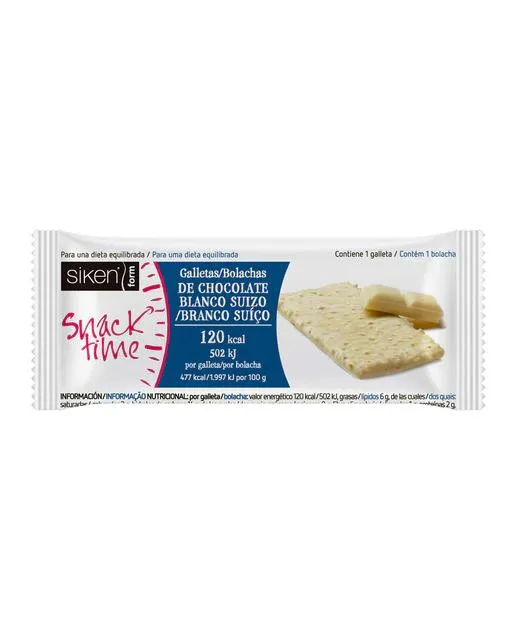 3x Siken Snack Time Biscotto al cioccolato bianco 25 g