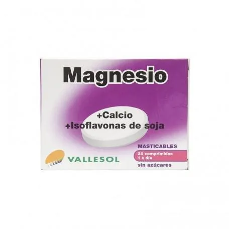 Vallesol Magnesio Calcio Isoflavoni 24 Compresse Masticabili