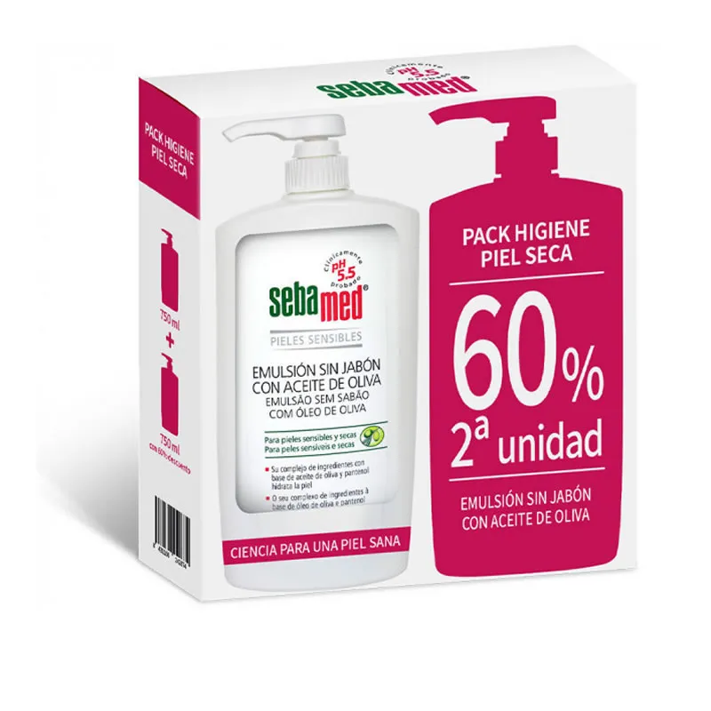 Sebamed Emulsione senza sapone all’olio d’oliva 750 ml Duo