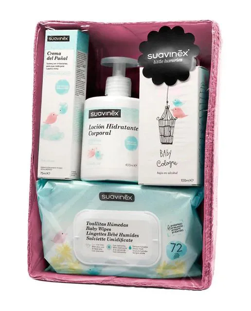 Cesto porta cosmetici Suavinex per bambine, 4 pezzi