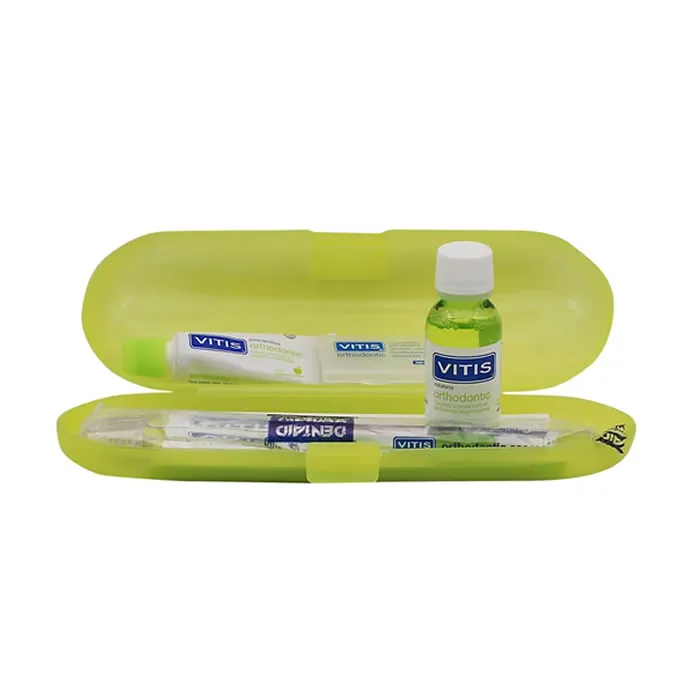 Vitis Orthodontics Spazzolino + Cera + Dentifricio 15 ml + Collutorio 30 ml
