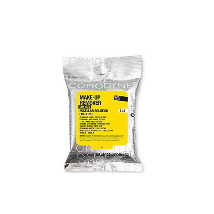 Salviettine struccanti Comodynes per pelli sensibili e secche, 20 unità