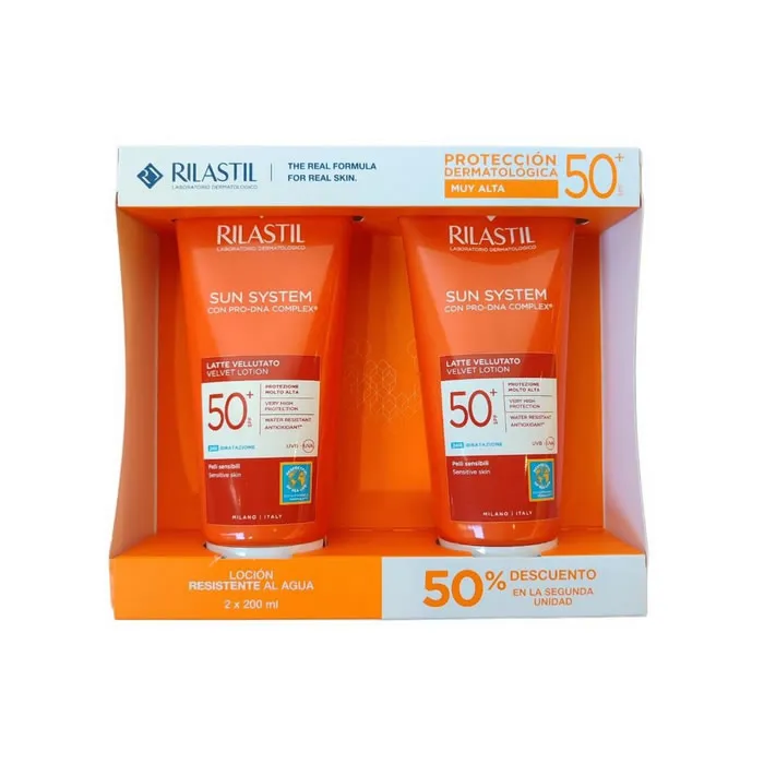 Rilastil Sun System Crema Vellutante Spf50+ 2x200ml