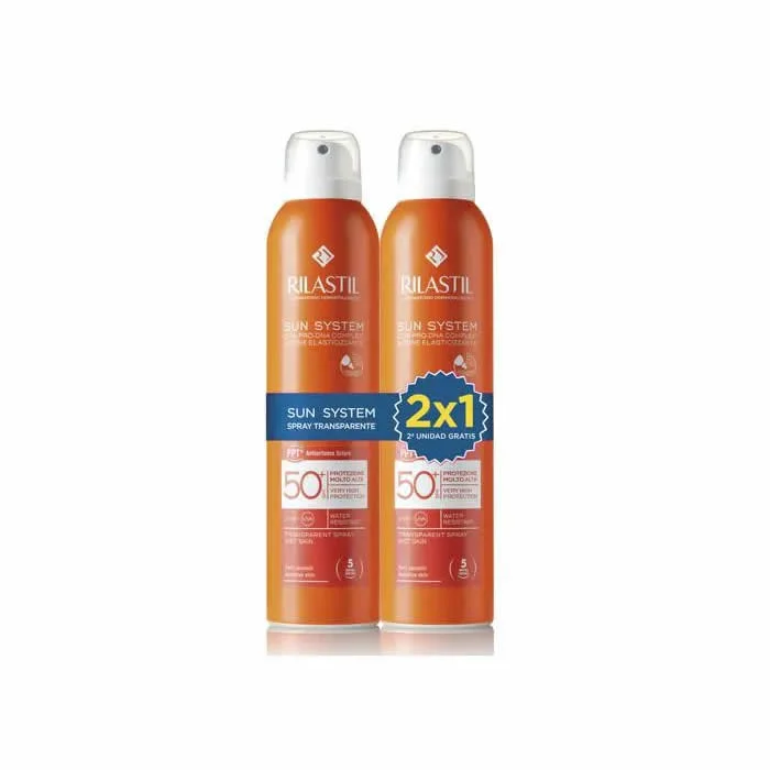 Rilastil Sun System Transparent Spray Wet Skin Spf50 + 2x200ml Rilastil Sun System Transparent Spray Wet Skin Spf50 + 2x200ml