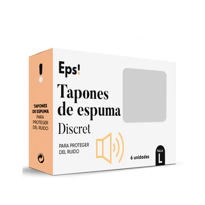 Tappi per le orecchie in schiuma EPS discreti 6 unità taglia L
