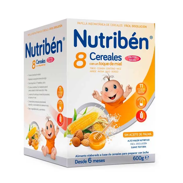 Nutribén 8 Cereali, Miele e Noci 600g