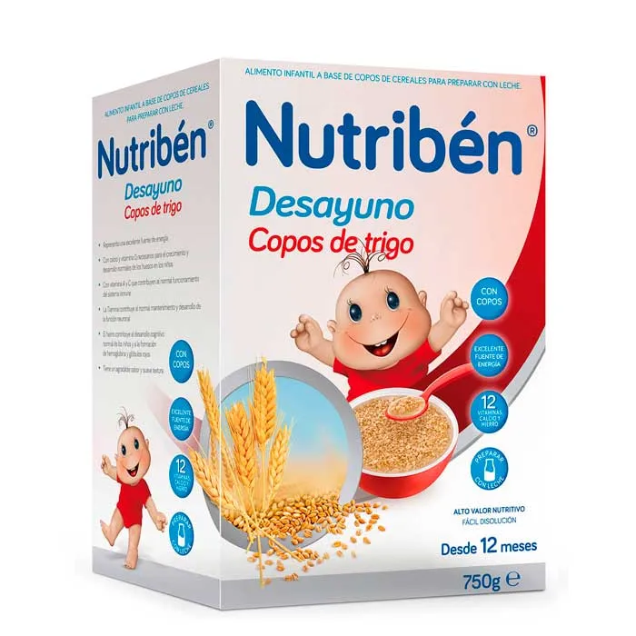 Fiocchi di frumento per la colazione Nutribén 750 g