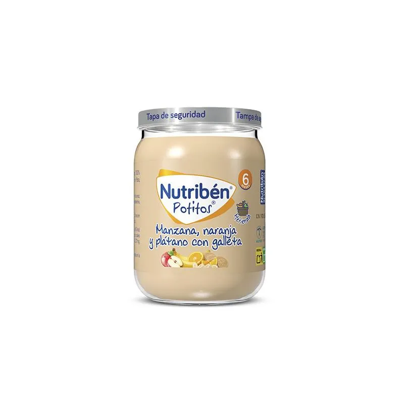 Nutriben Nutriben Baby Food Snack Mela, Arancia e Banana con Biscotto 190g