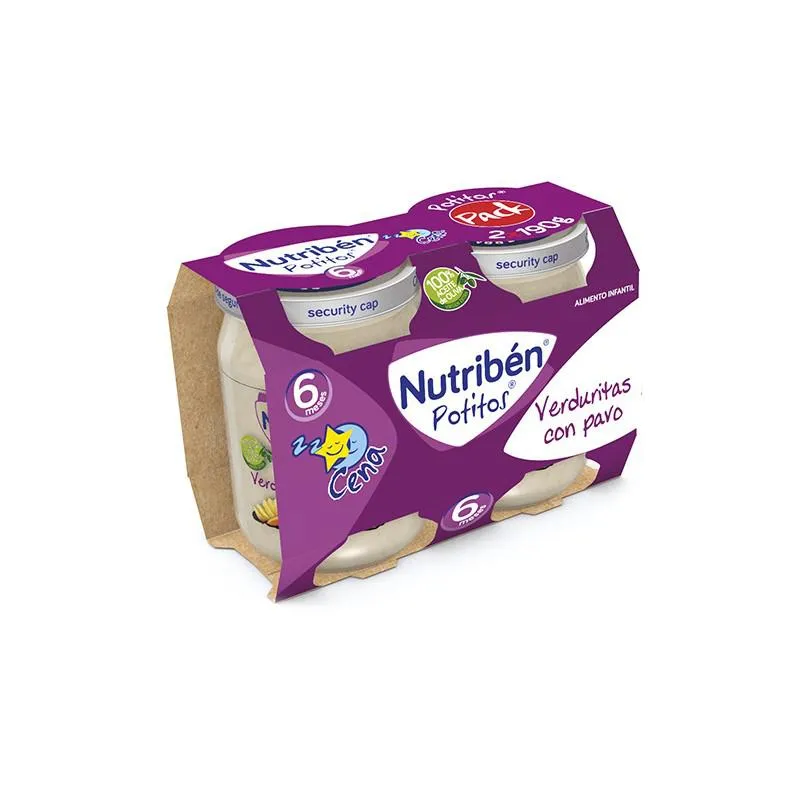 Nutriben Nutriben Potito Cena Bipack Verdure con Tacchino 2x 190g