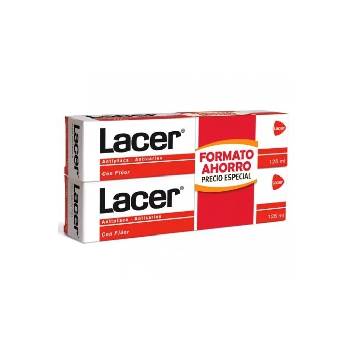 Lacer Dentifricio Antiplacca Anti Carie 2x125ml