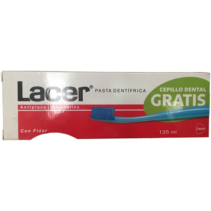 Lacer Dentifricio Antiplacca Anticarie 125ml Set 2 Pezzi