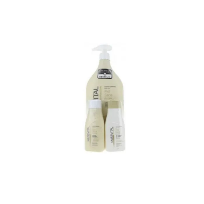 Mussvital Dermactive Bagno Gel Pelle Secca 1000ml Set 3 Pezzi