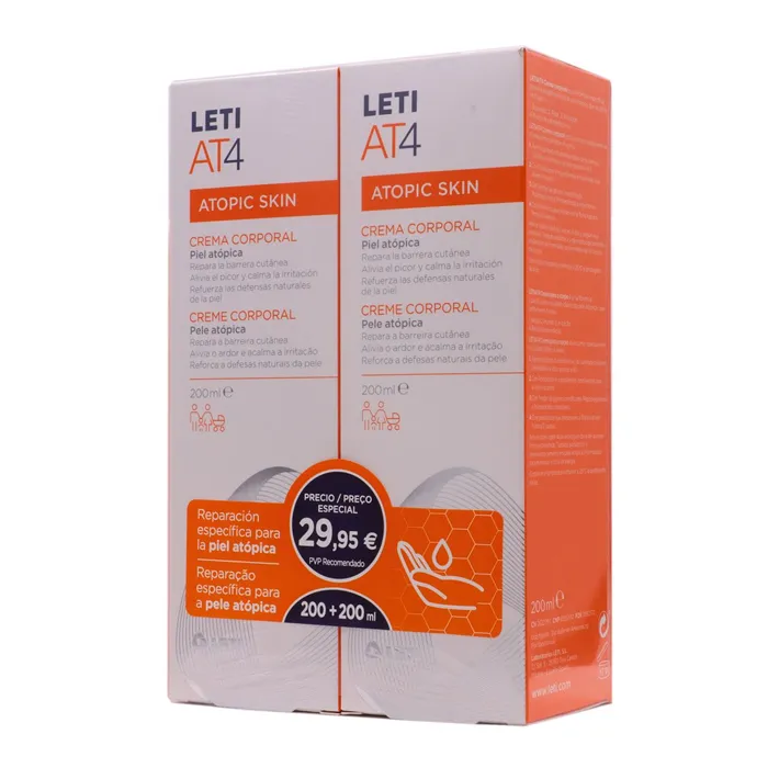 Leti At4 Crema Corpo 2x200ml Set 2 Pezzi