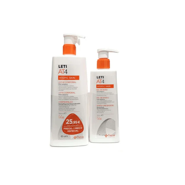 Leti At4 Latte Corpo Pelle Atopica 500ml + Gel At 4 250ml