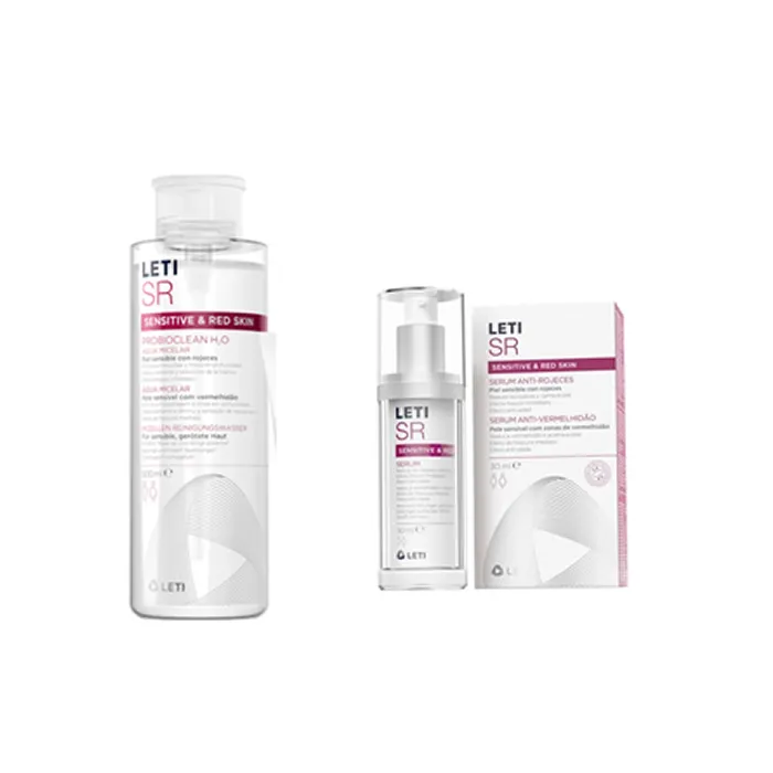 Leti Sr Acqua Micellare Anti-rossore 500ml+Siero Sr Anti-rossore 30ml Set 2 Pezzi