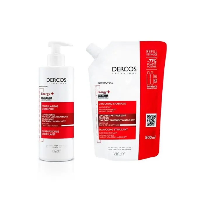 Vichy Dercos Shampoo Energizzante 400ml Set 2 Pezzi