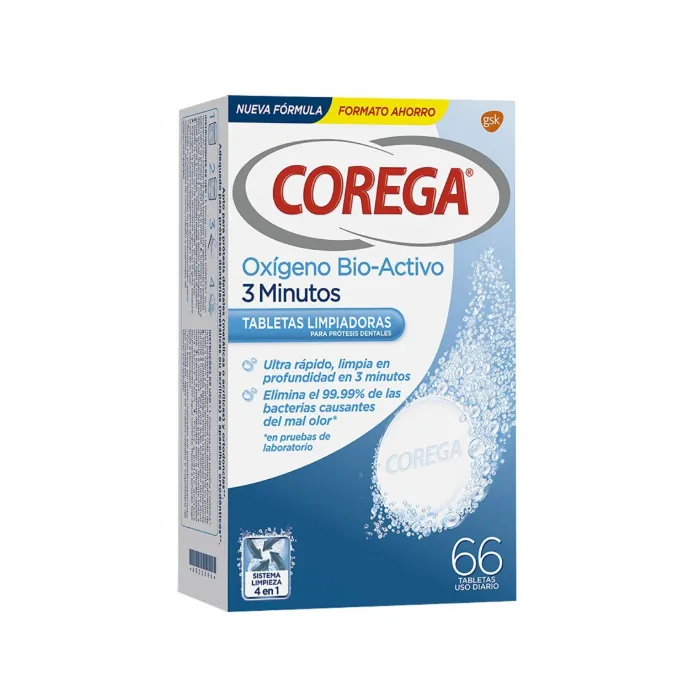 Corega Active Oxygen 3 Minutes 66 Compresse