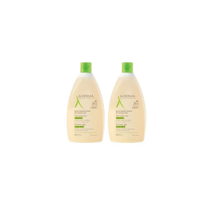 A-Derma Gel Doccia Pelle Secca e Sensibile 2x500ml