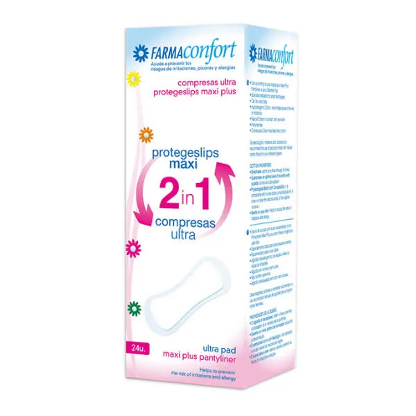 FarmaConfort Salvaslip Maxi 2in1 Assorbente Ultra 24 Unità