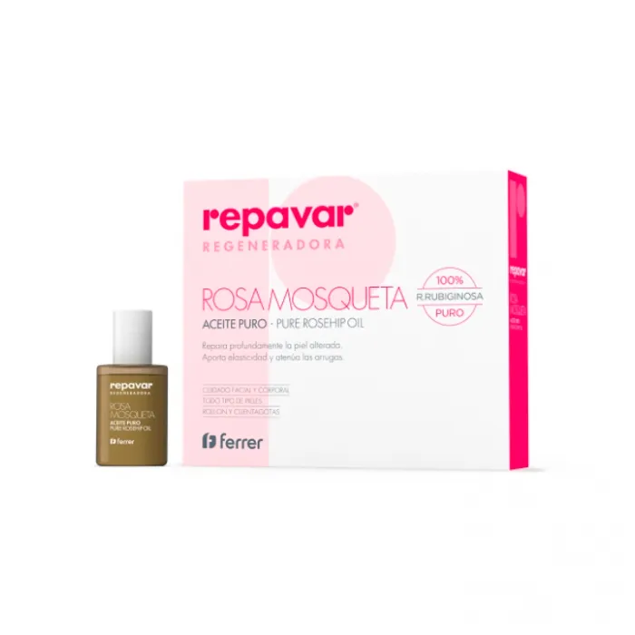 Repave Olio di Rosa Mosqueta Puro 15 ml + Fiala Effetto Flash alla Vitamina C Set da 2 Pezzi