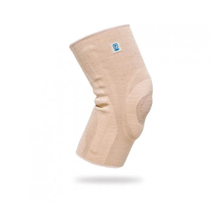 Ginocchiera elastica con cuscinetto in silicone e stabilizzatori laterali S.S.