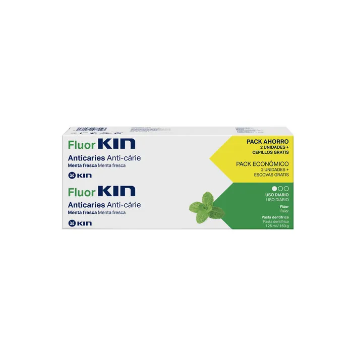 Dentifricio Kin Fluor alla menta 125 ml x 2