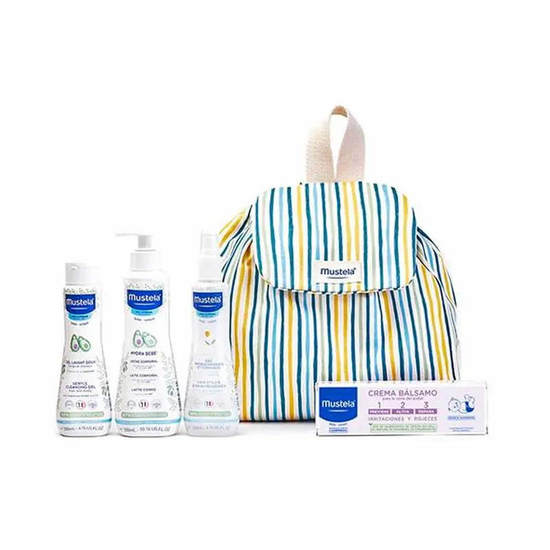 Mustela Little Moments Zaino a righe Set 5 pezzi