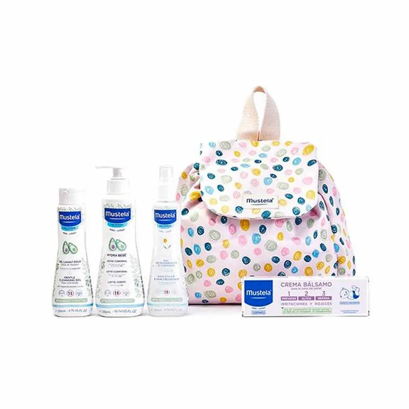 Mustela Little Moments Polka Dots Zaino Set 5 Pezzi