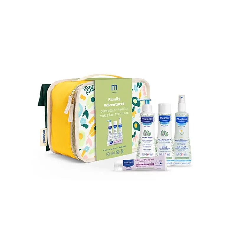 Set Valigia Famiglia Mustela Pastello 5 Pezzi