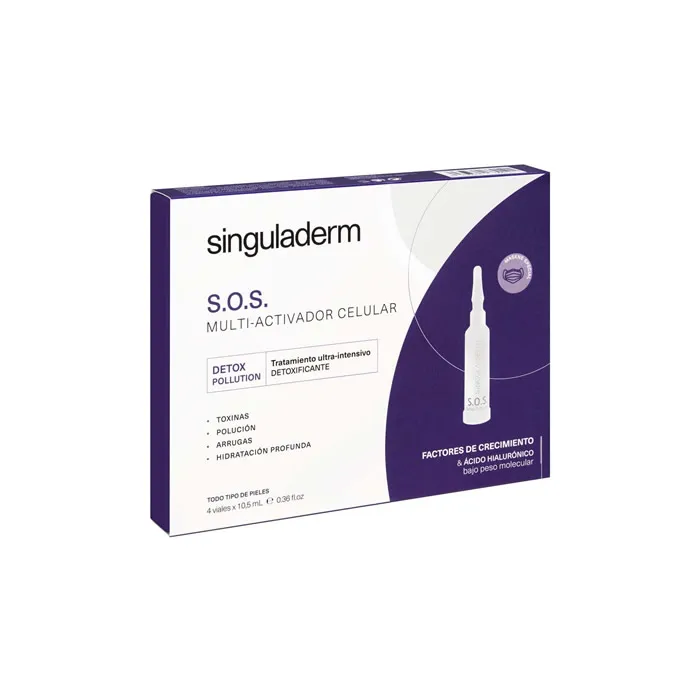 Singula Dermon S.O.S. Trattamento Detossinante Attivatore Multicellulare 4×10,5ml