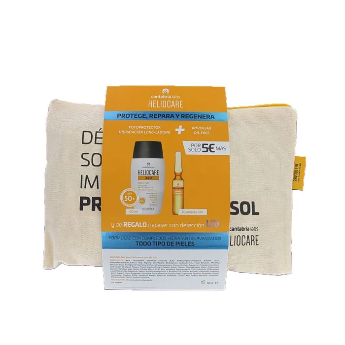 Heliocare 360 ??Water Gel Spf50+ 50 ml + Endocare Radiance C Oil-Free 10 Fiale Set 3 Pezzi