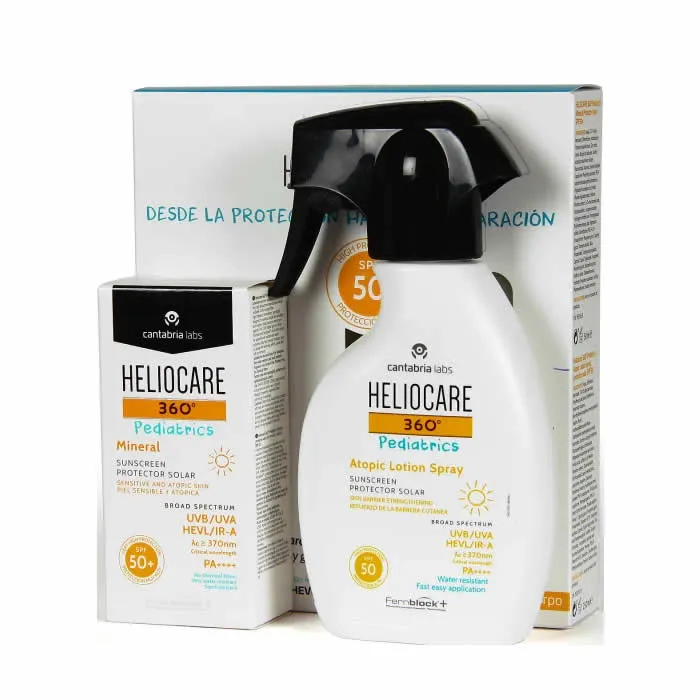 Heliocare 360º Pack Pediatrics Mineral 50 ml + Atopic Lotion Spray 75 ml