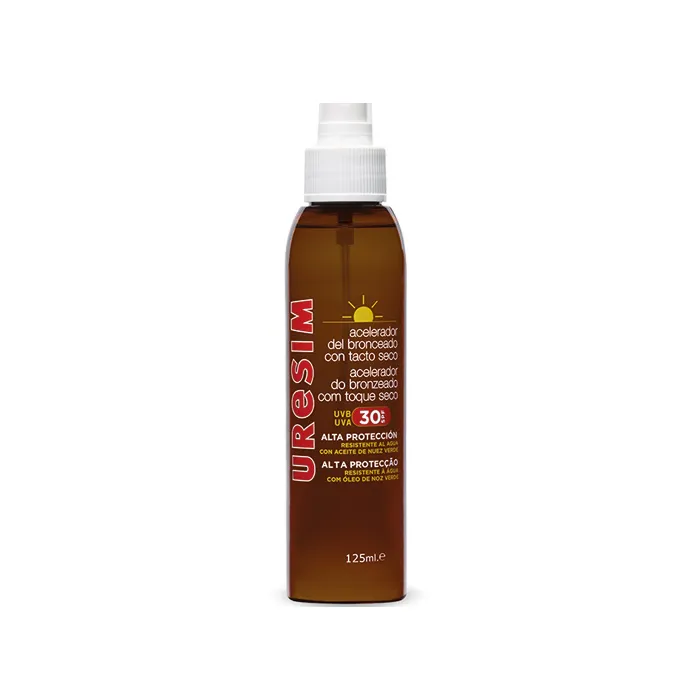 Acceleratore di abbronzatura all’olio secco Uresim SPF30 125 ml