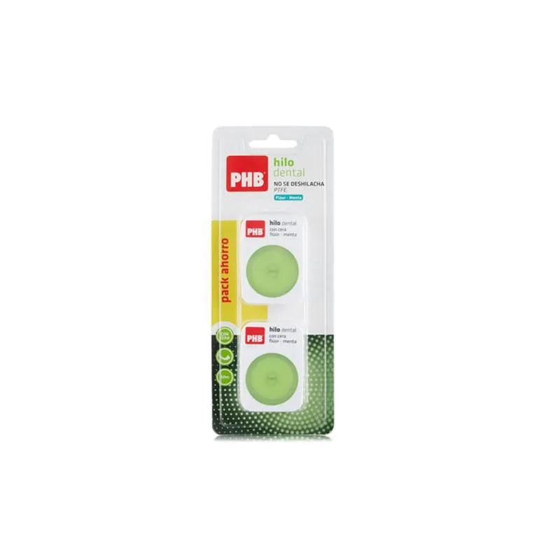 Pbh Phb Fluoruro e Menta Piperita Filo Interdentale 50m Doppia Cera