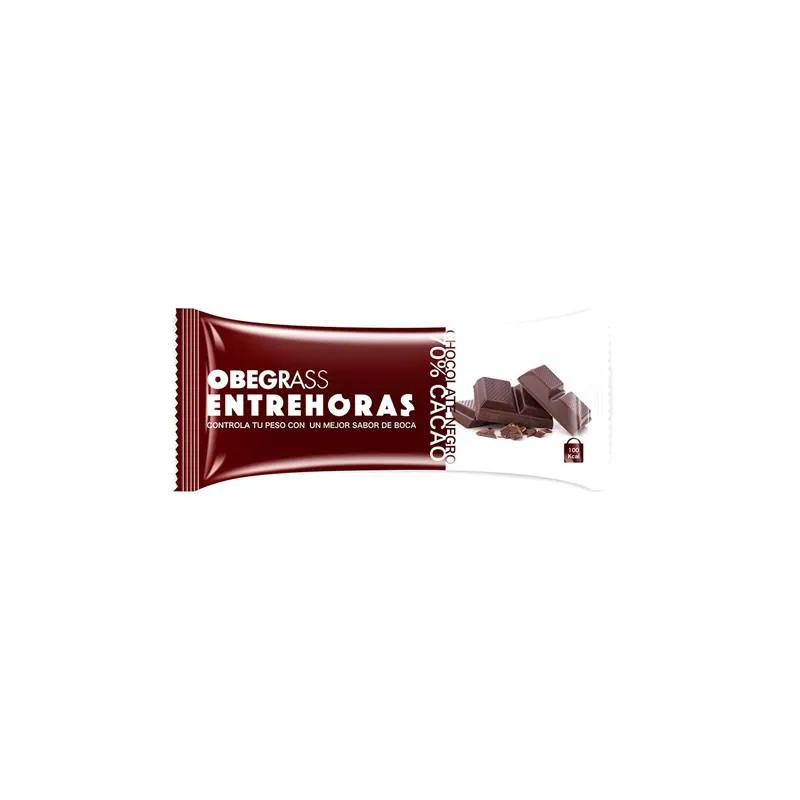 Actafarma Obegrass Barretta tra i pasti Cioccolato fondente 50% cacao 30 g