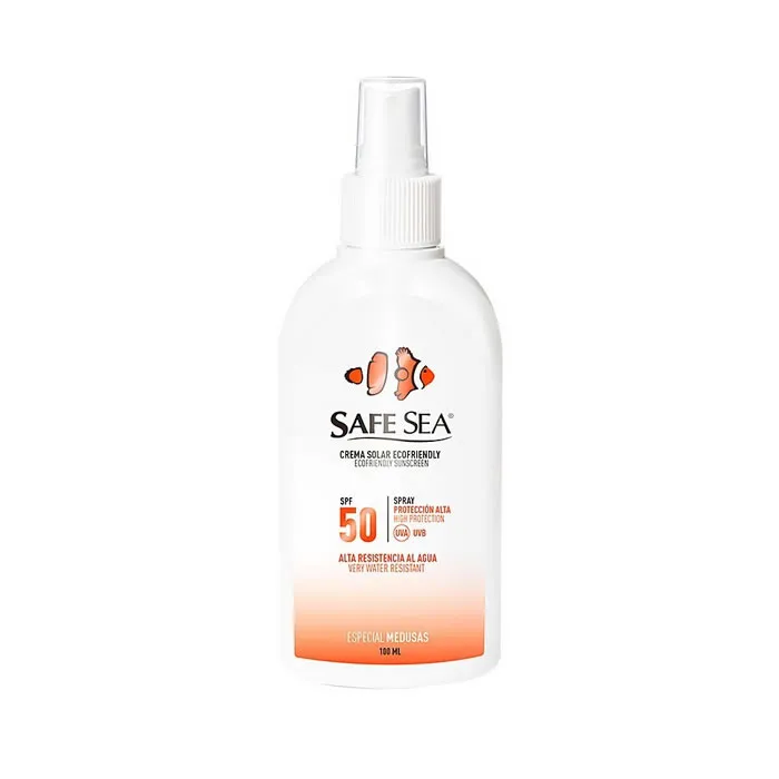Spray solare ecologico Safe Sea Sunscreen SPF 50 per il corpo, 100 ml