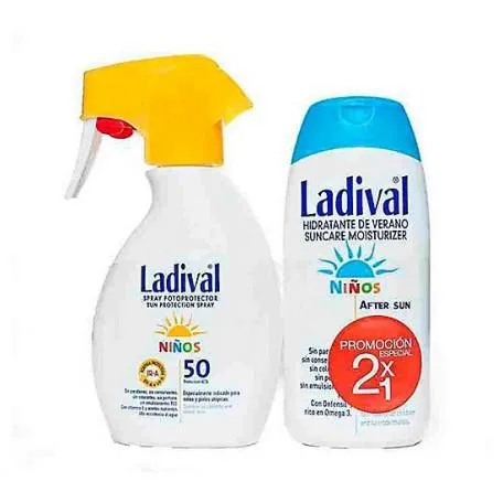 Spray doposole Ladival per bambini con protezione solare SPF 50 (confezione da 2)