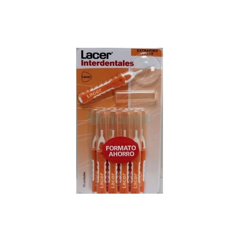 Interdentale Lacer Extra Fine Morbido Dritto 10 Pezzi